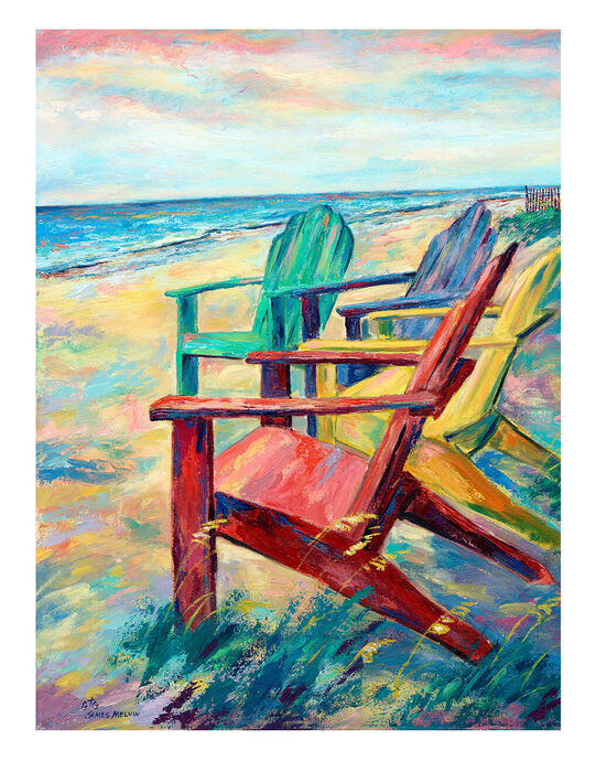 Notecard Beach Chairs